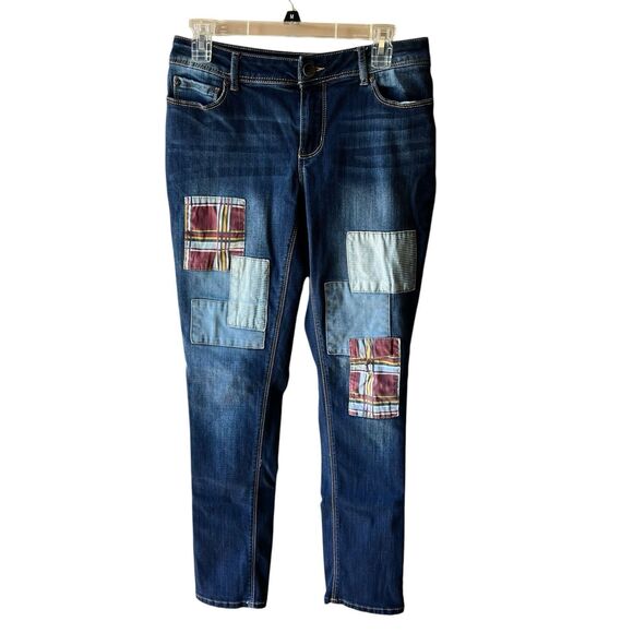 Est. 1946 patchwork straight Contemporary Stretch jeans size 6 - Picture 1 of 5